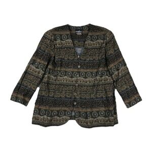 Positive Attitude Vintage Petites‎ Women's Size 18 Jacket Tribal Artsy